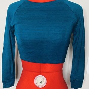 American Apparel Blue Crop Top